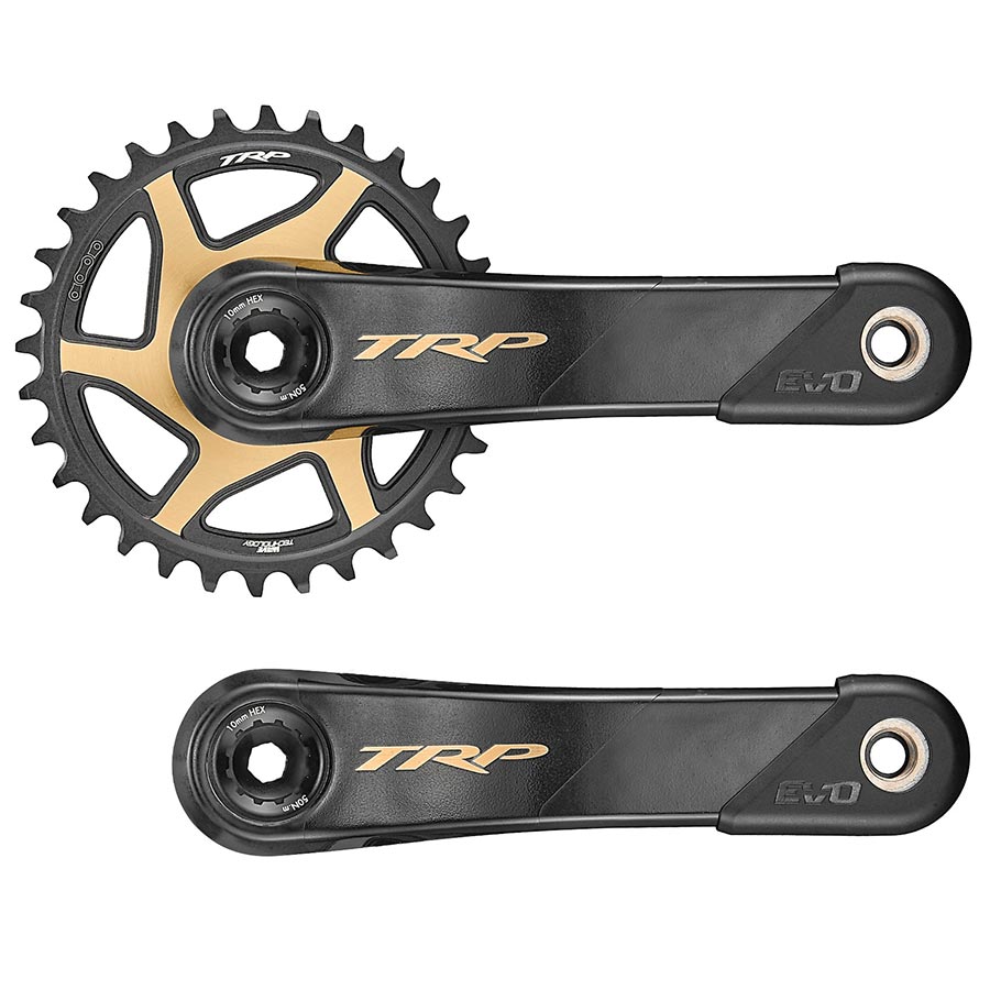 350880-01::0::350880-01::TRP, EVO Carbon, Pédalier, Vitesses: 12, Axe: 30mm, BCD: Direct Mount, 30mm, 165mm, Noir, MTB/Boost