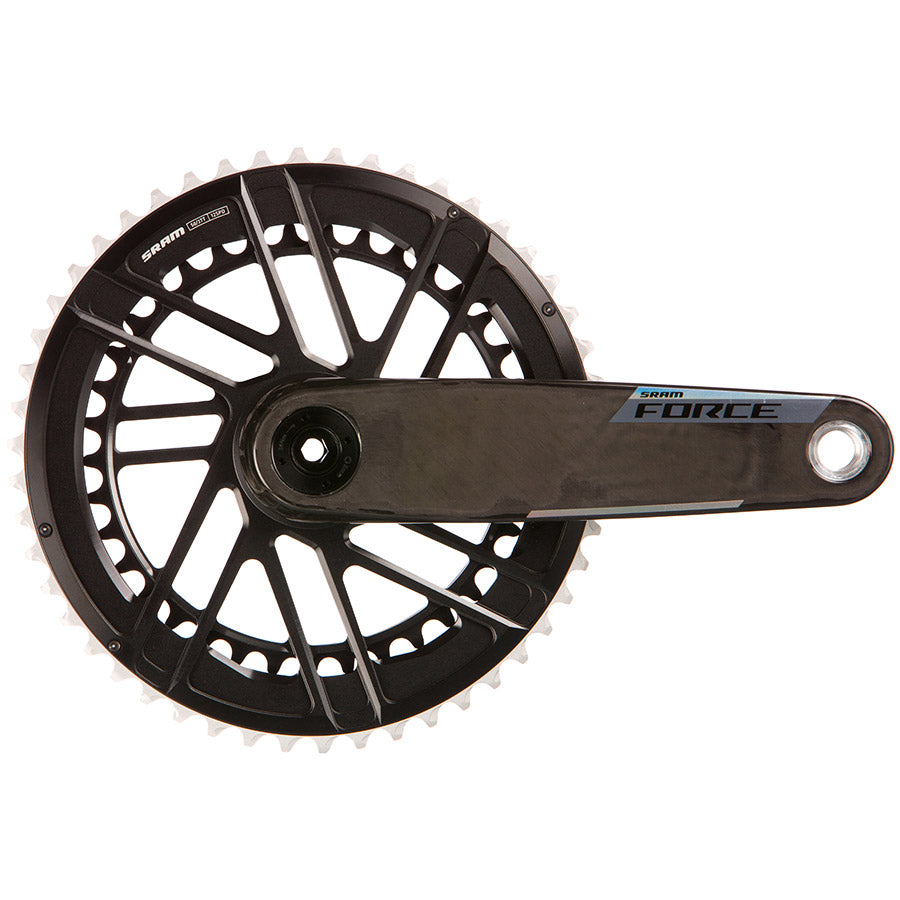 350914-04::0::350914-04::SRAM, Force 2x E1, Pédalier, Vitesses: 12, Axe: 28.99mm, BCD: Direct Mount SRAM 8 Boulons, 50/37, DUB, 172.5mm, Noir, Route
