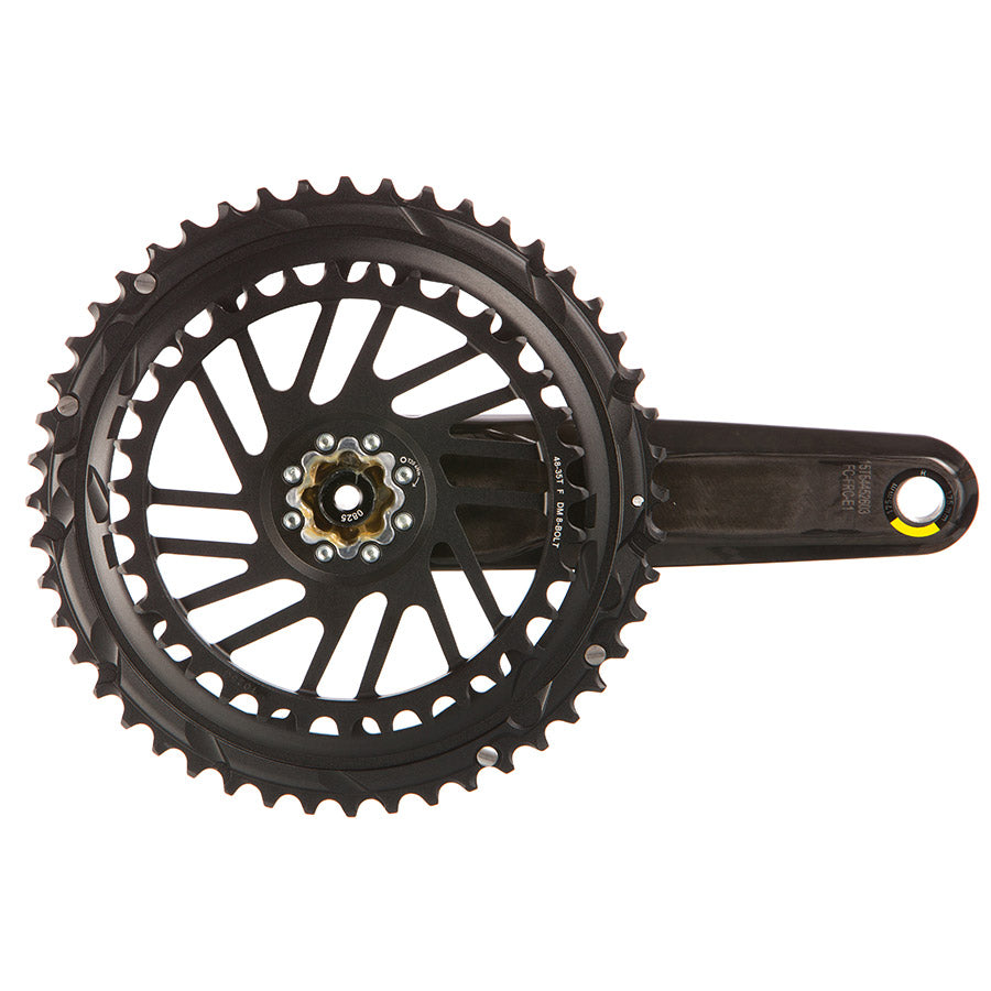 350914-06::1::350914-06::SRAM, Force 2x E1, Pédalier, Vitesses: 12, Axe: 28.99mm, BCD: Direct Mount SRAM 8 Boulons, 48/35, DUB, 160mm, Noir, Route