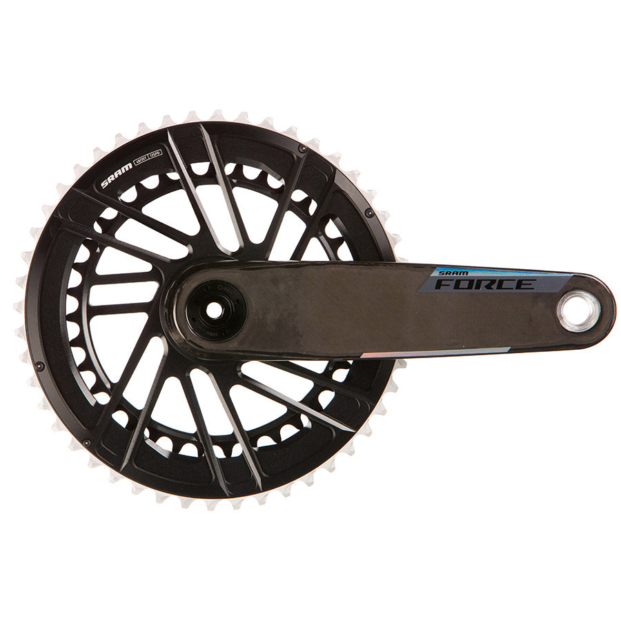 350914-09::0::350914-09::SRAM, Force 2x E1, Pédalier, Vitesses: 12, Axe: 28.99mm, BCD: Direct Mount SRAM 8 Boulons, 48/35, DUB, 172.5mm, Noir, Route