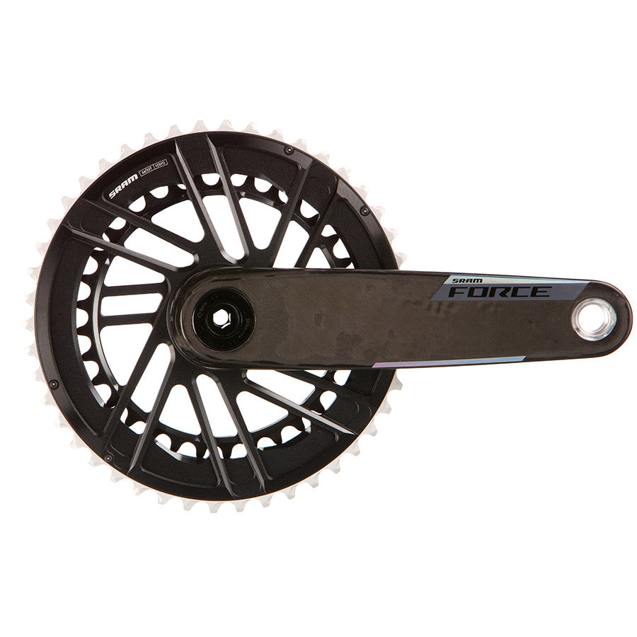 350914-11::0::350914-11::SRAM, Force 2x E1, Pédalier, Vitesses: 12, Axe: 28.99mm, BCD: Direct Mount SRAM 8 Boulons, 46/33, DUB, 160mm, Noir, Route