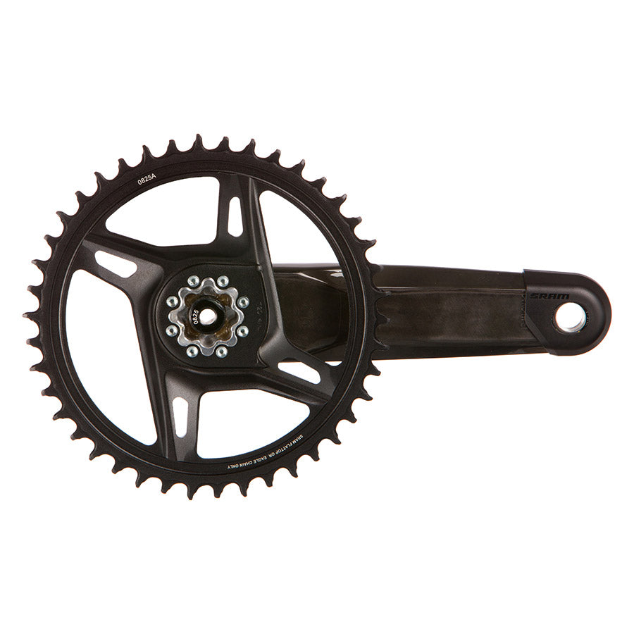 350916-04::1::350916-04::SRAM, Force 1x XPLR E1, Pédalier, Vitesses: 12/13, Axe: 28.99mm, BCD: Direct Mount SRAM 8 Boulons, 42, DUB, 172.5mm, Noir, Route