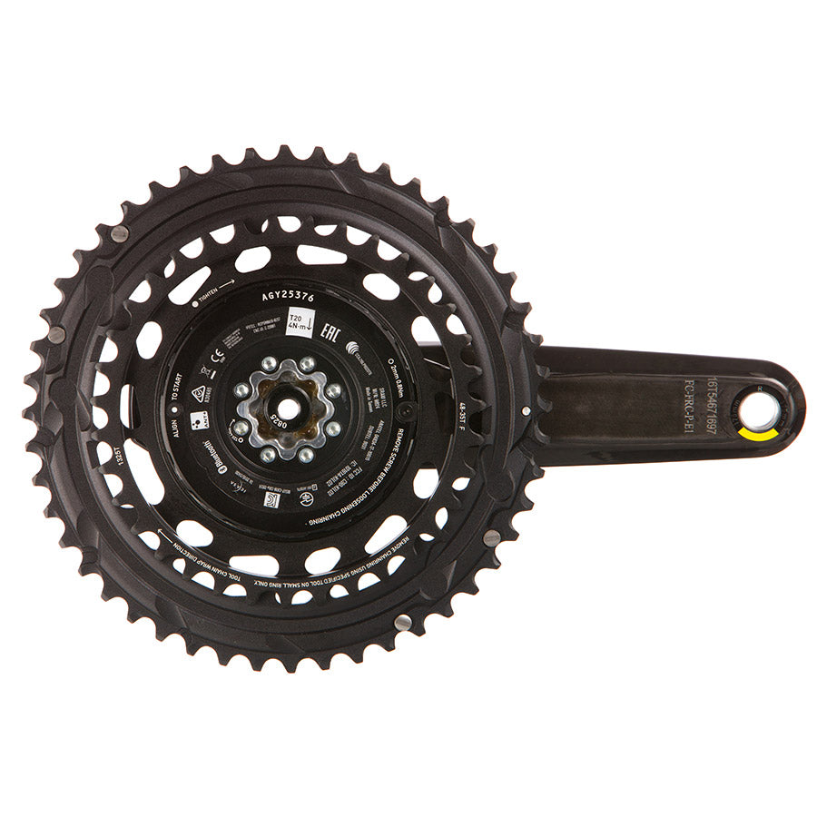 350919-06::1::350919-06::SRAM, Force 2x Powermeter E1, Pédalier à capteur de puissance, Vitesses: 12, Axe: 28.99mm, BCD: Thread Mount, 48/35, DUB, 160mm, Noir, Route