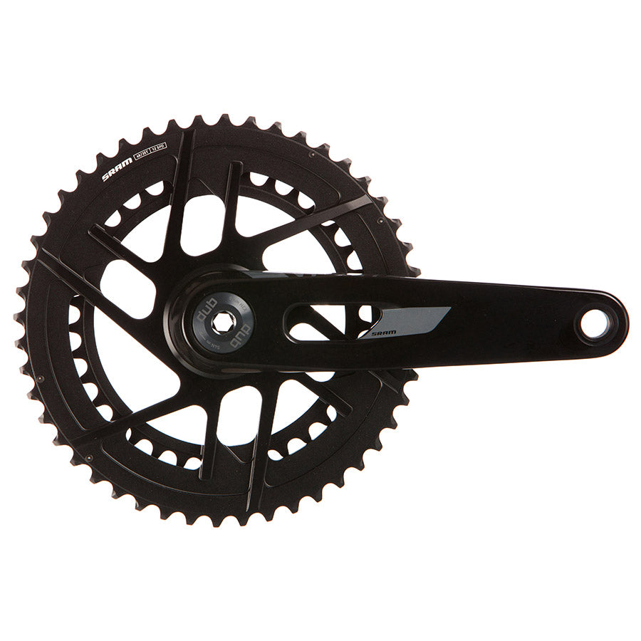 350923-01::0::350923-01::SRAM, Rival 2x Powermeter E1, Pédalier à capteur de puissance, Vitesses: 12, Axe: 28.99mm, BCD: Direct Mount SRAM 8 Boulons, 48/35, DUB, 160mm, Noir, Route