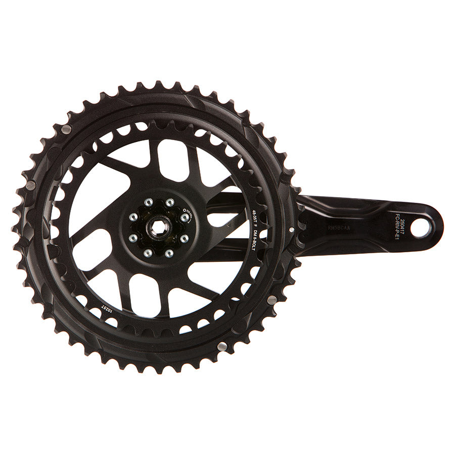 350923-05::1::350923-05::SRAM, Rival 2x Powermeter E1, Pédalier à capteur de puissance, Vitesses: 12, Axe: 28.99mm, BCD: Direct Mount SRAM 8 Boulons, 48/35, DUB, 175mm, Noir, Route