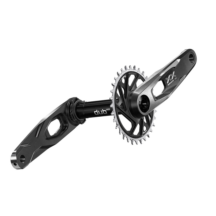 350933-04::1::350933-04::SRAM, XX Downhill CL55, Pédalier, Vitesses: 7, Axe: 28.99mm, BCD: Direct Mount SRAM 8 Boulons, 34, DUB, 150mm, Noir, Boost