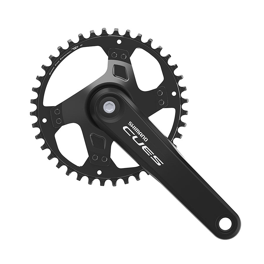 350936-07::0::350936-07::Shimano, CUES FC-U4000-1, Pédalier, Vitesses: 9/10/11, BCD: Rivets, 40, JIS, 175mm, Noir, MTB/Boost, EFCU40001EB0X