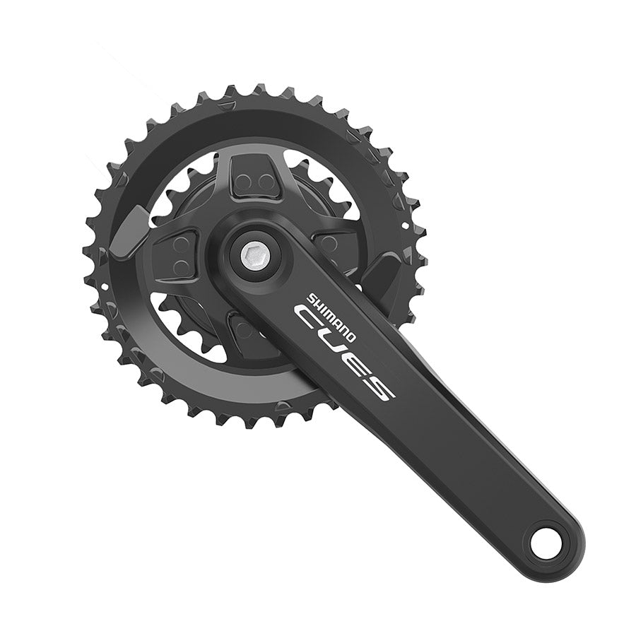 350937-04::0::350937-04::Shimano, CUES FC-U4000-2, Pédalier, Vitesses: 9/10/11, BCD: Rivets, 22/36, JIS, 175mm, Noir, MTB/Boost, EFCU40002E62X