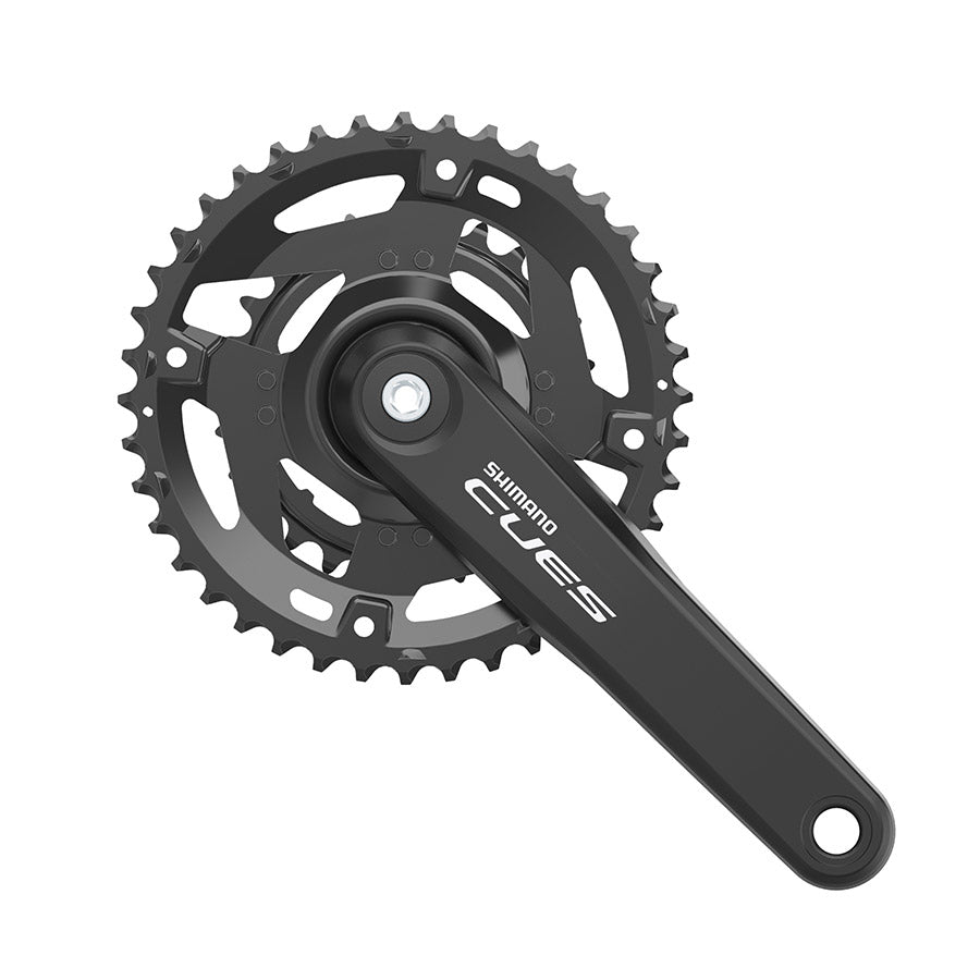 350938-03::0::350938-03::Shimano, CUES FC-U4010-2, Pédalier, Vitesses: 9/10/11, Axe: 24mm, BCD: Rivets, 22/36, 24mm, 170mm, Noir, MTB/Boost, EFCU40102CX62