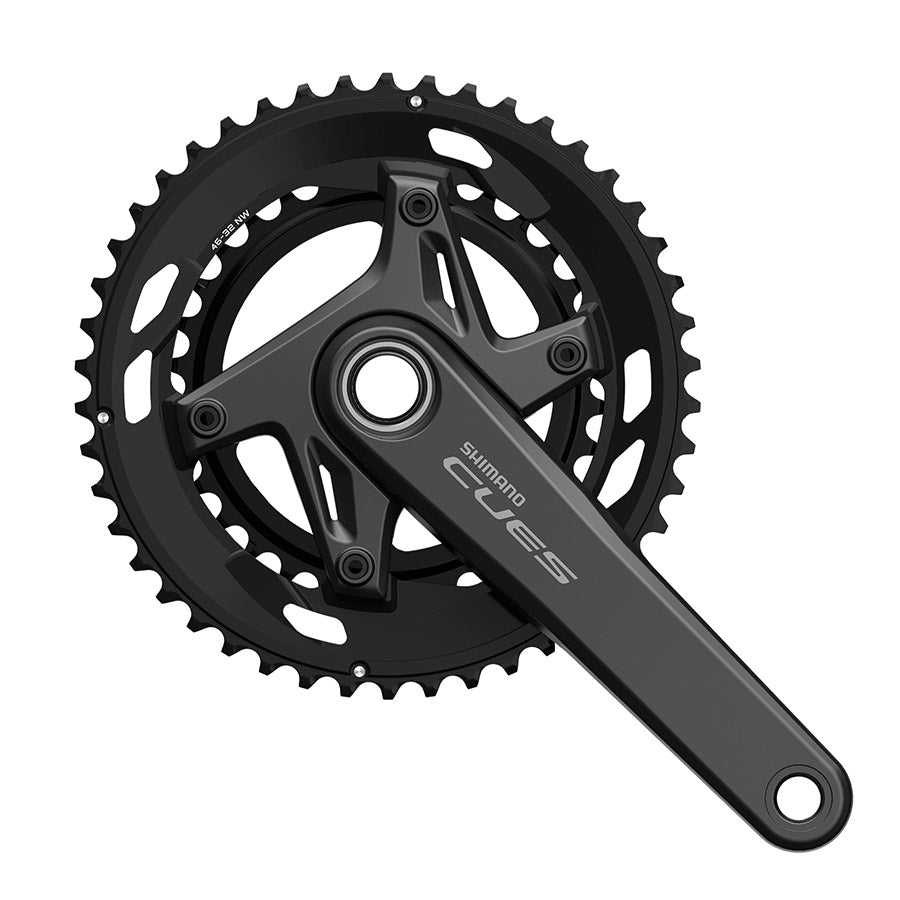 350946-08::0::350946-08::Shimano, CUES FC-U6030-2, Pédalier, Vitesses: 9/10, Axe: 24mm, BCD: 110, 34/50, Hollowtech II, 175mm, Noir, Route Disque, EFCU60302EX04