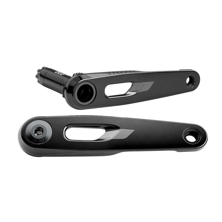 360654-02::1::360654-02::SRAM, Rival E1 Crank Arm Assembly, Bras de pédalier, 165mm, DUB, BCD: Direct Mount SRAM 8 Boulons, Noir