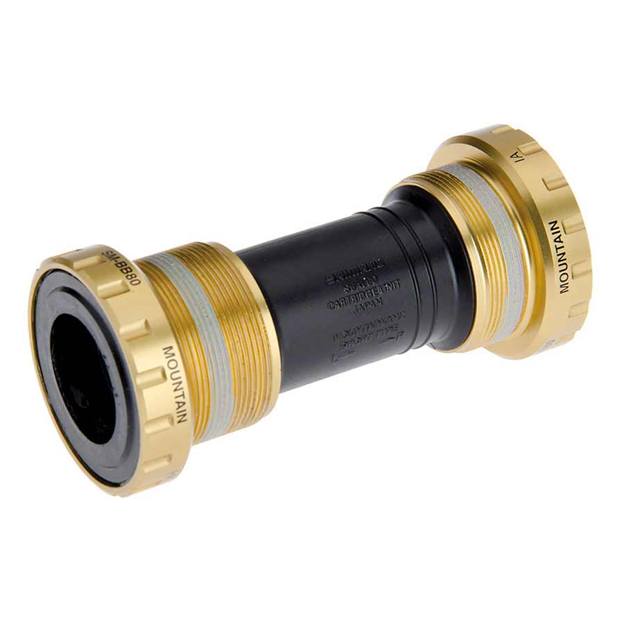 380004-01::0::380004-01::Shimano, ISMBB80D, SM-BB80, Hollowtech II, Boîtier: 83mm, Axe: 24mm, Acier, Or