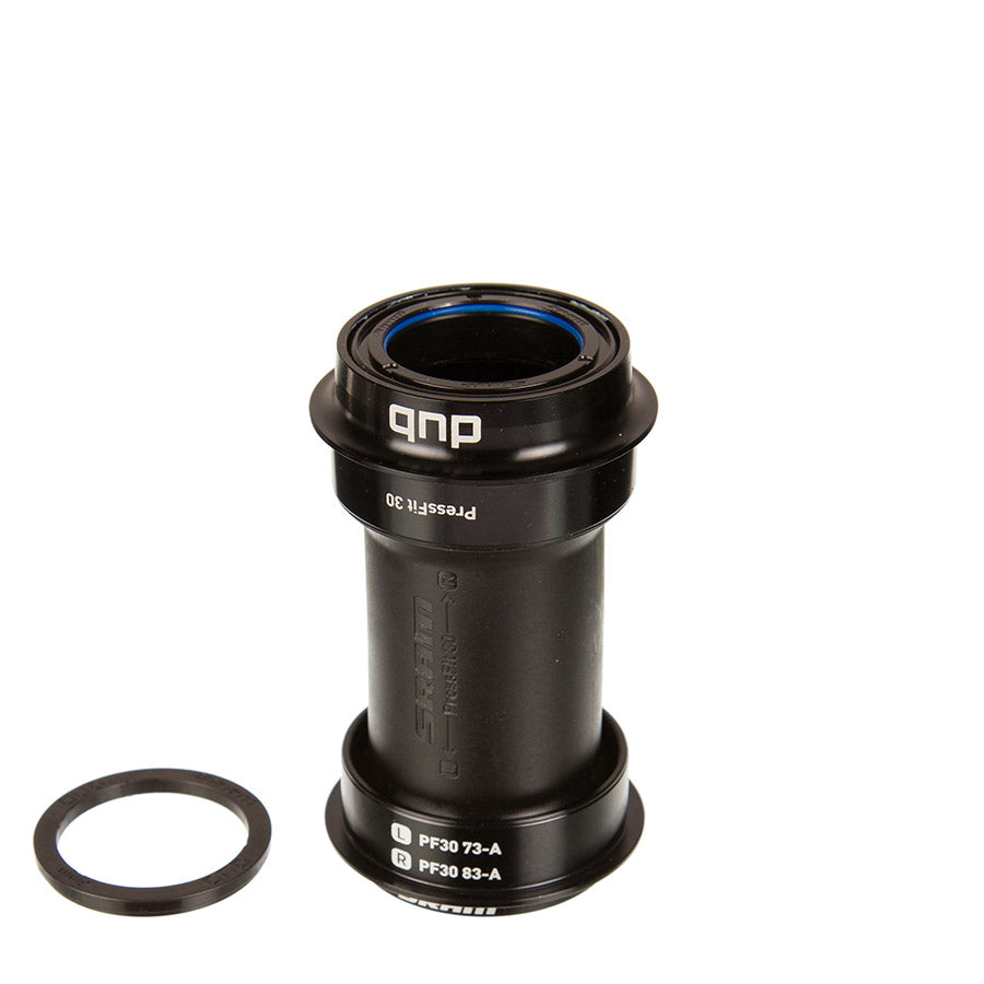 380479-01::1::380479-01::SRAM, DUB PF30 Road 73mm, Jeu de pédalier Press-fit, PF30, Axe: 28.99mm, Largeur: 73mm, Diamètre: 46mm