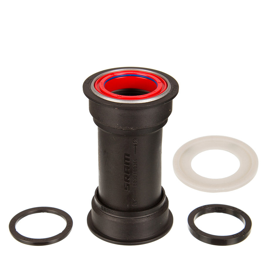 380556-01::0::380556-01::SRAM, DUB BB386 Wide Ceramic, Jeu de pédalier Press-fit, PF30, Axe: 28.99mm, Largeur: 86.5mm, Diamètre: 46mm