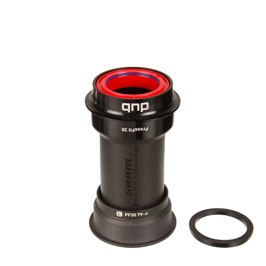 380580-01::0::380580-01::SRAM, DUB PF30 Ceramic 79mm BBRight, Jeu de pédalier Press-fit, PF30, Axe: 28.99mm, Largeur: 79-83mm, Diamètre: 46mm