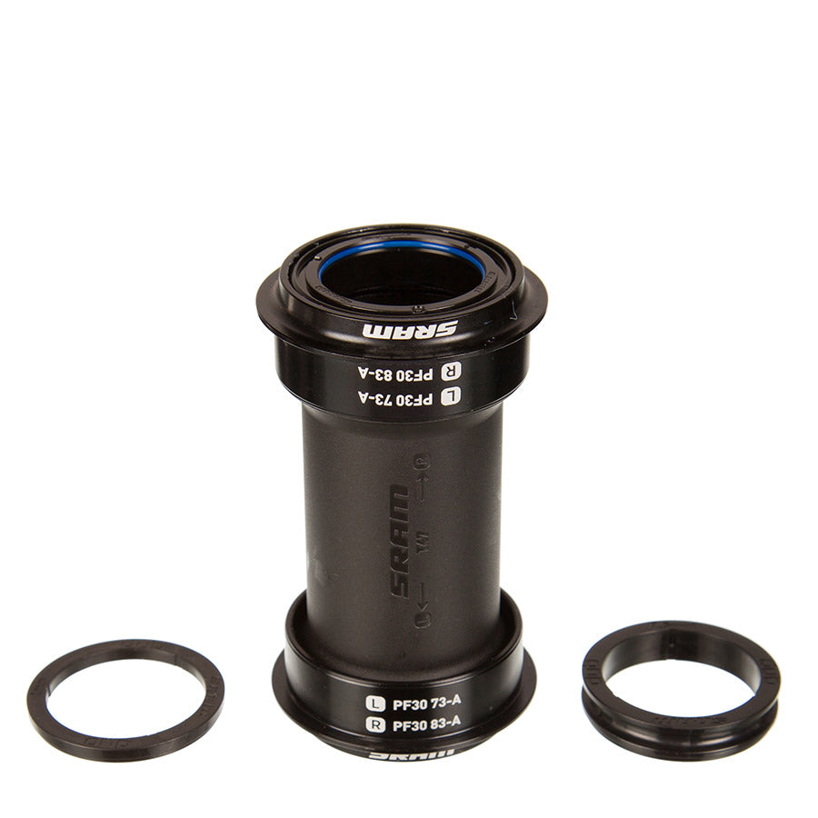380593-01::0::380593-01::SRAM, DUB PF30 83mm MTB Wide, Jeu de pédalier Press-fit, PF30, Axe: 28.99mm, Largeur: 83mm, Diamètre: 46mm