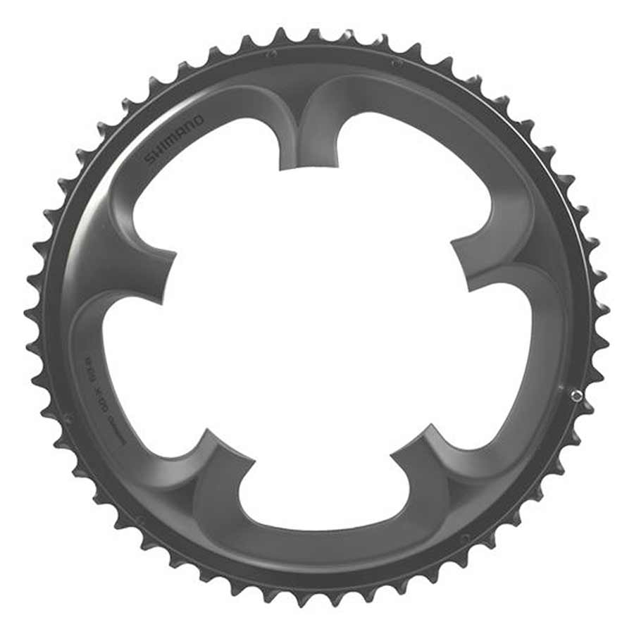 390563-01::0::390563-01::Shimano, Y1LL98020, 50D, 10vit., BCD: 110mm, 5 Boulons, Ultegra FC-6750G, Plateau Extérieur, Pour F-type compact, Aluminium, Gris