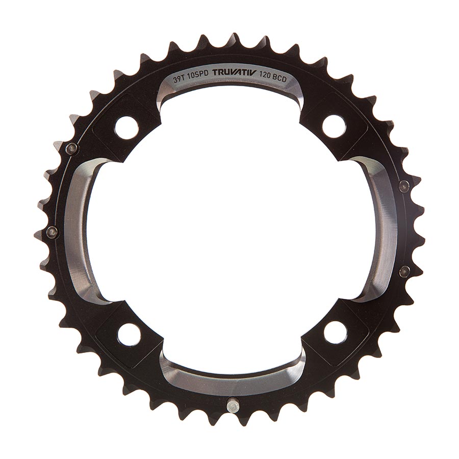 390590-01::1::390590-01::SRAM, 39D, 10 vit., BCD 120mm, 4-Boulons, All 26/39, Plateau Extérieur, Pour S-pin BB30 2x10, Aluminium, Noir, 11.6215.188.270