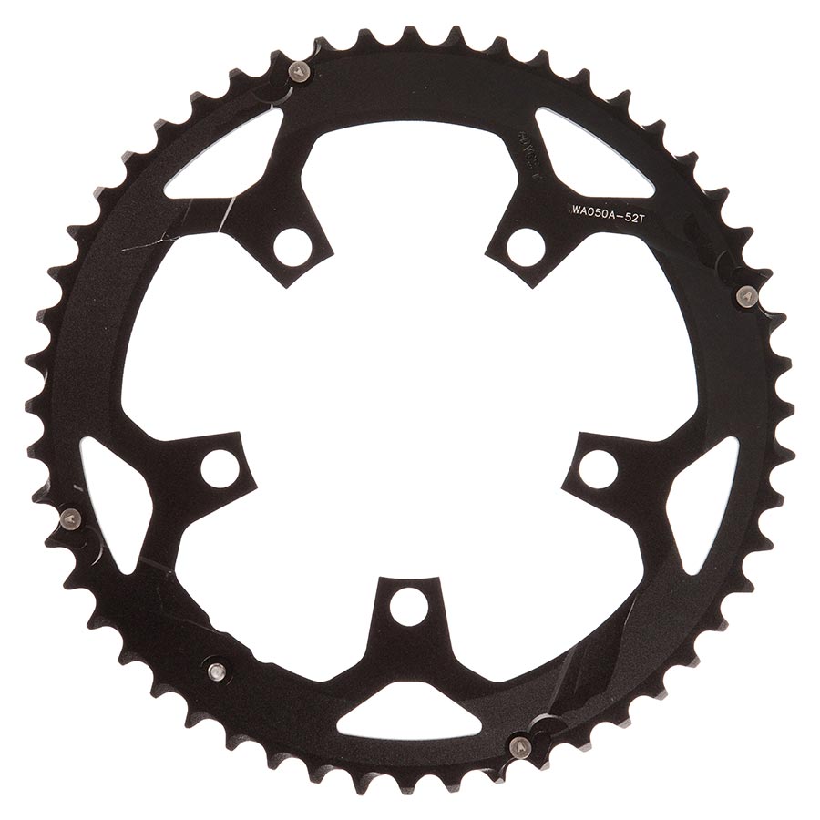390669-01::0::390669-01::FSA, 52D, 10/11vit., BCD: 110mm, 5 Boulons, Pro Road, Plateau Extérieur, pour Double, Aluminium, Noir, 371-0252H