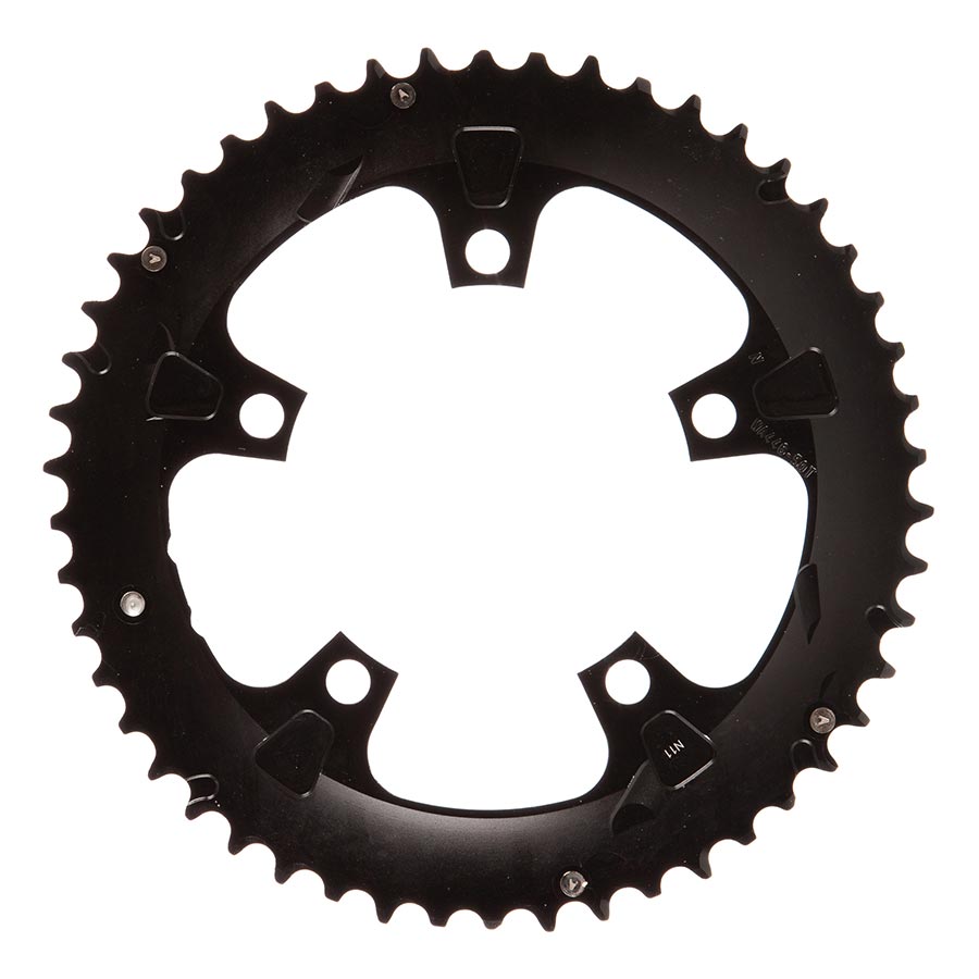 390670-01::0::390670-01::FSA, 50D, 10/11vit., BCD: 110mm, 5 Boulons, Super Road, Plateau Extérieur, pour Double, Aluminium, Noir, 371-0250A
