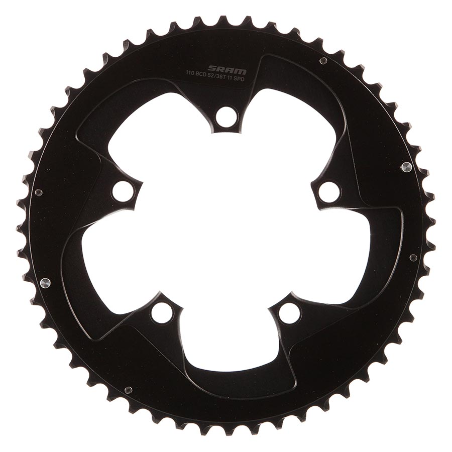 391032-01::1::391032-01::SRAM, Red B2, 52D, 11vit, BCD: 110mm, Plateau, Aluminum, Noir