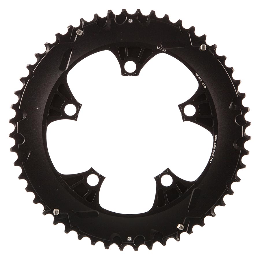 391032-01::0::391032-01::SRAM, Red B2, 52D, 11vit, BCD: 110mm, Plateau, Aluminum, Noir