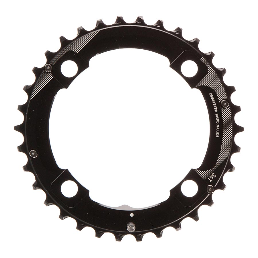 391060-01::1::391060-01::SRAM, Plateau 34D, 10vit, BCD: 104, Aluminum, Noir