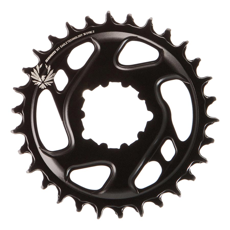 391068-01::1::391068-01::SRAM, 12VIT X-Sync 2, Plateau, 30D, 12vit, BCD: Direct Mount, 3mm offset, Aluminum, Noir