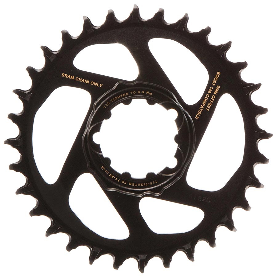 391080-01::0::391080-01::SRAM, X-SYNC 2 SL, Plateau, Dents: 32, Vitesses: 11/12, BCD: Direct Mount, Mono-plateau, Aluminium, Or