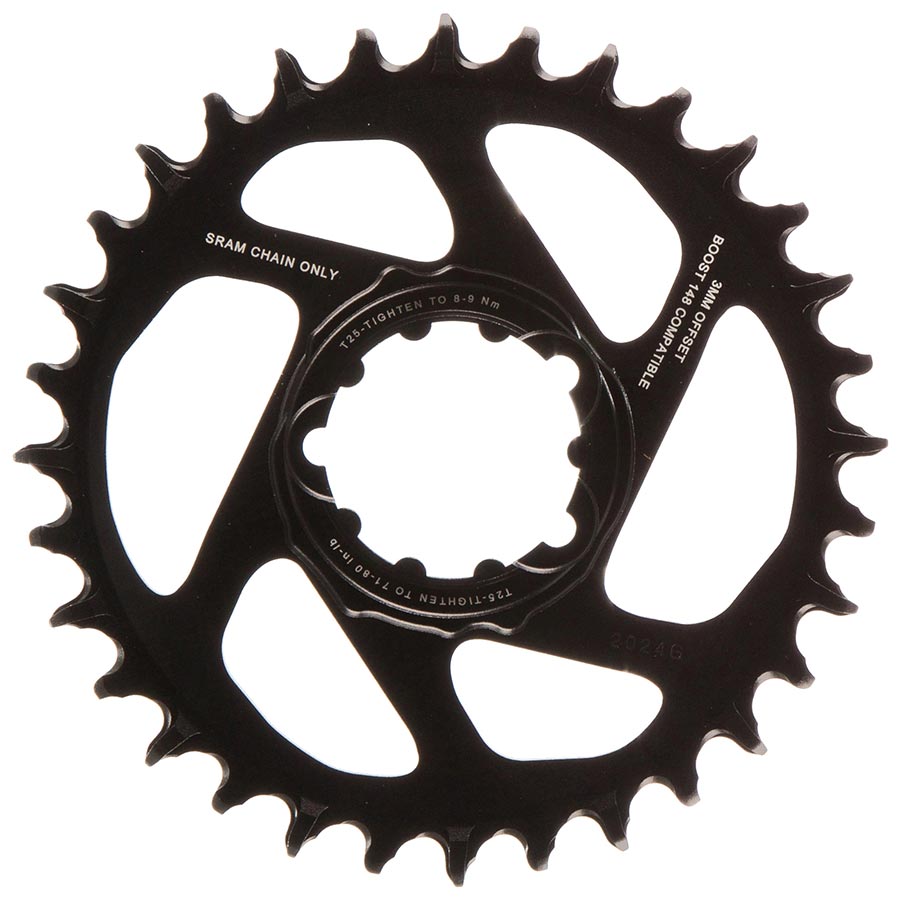 391080-02::0::391080-02::SRAM, X-SYNC 2 SL 3mm, Plateau, Dents: 32, Vitesses: 11/12, BCD: Direct Mount, Mono-plateau, Aluminium, Noir