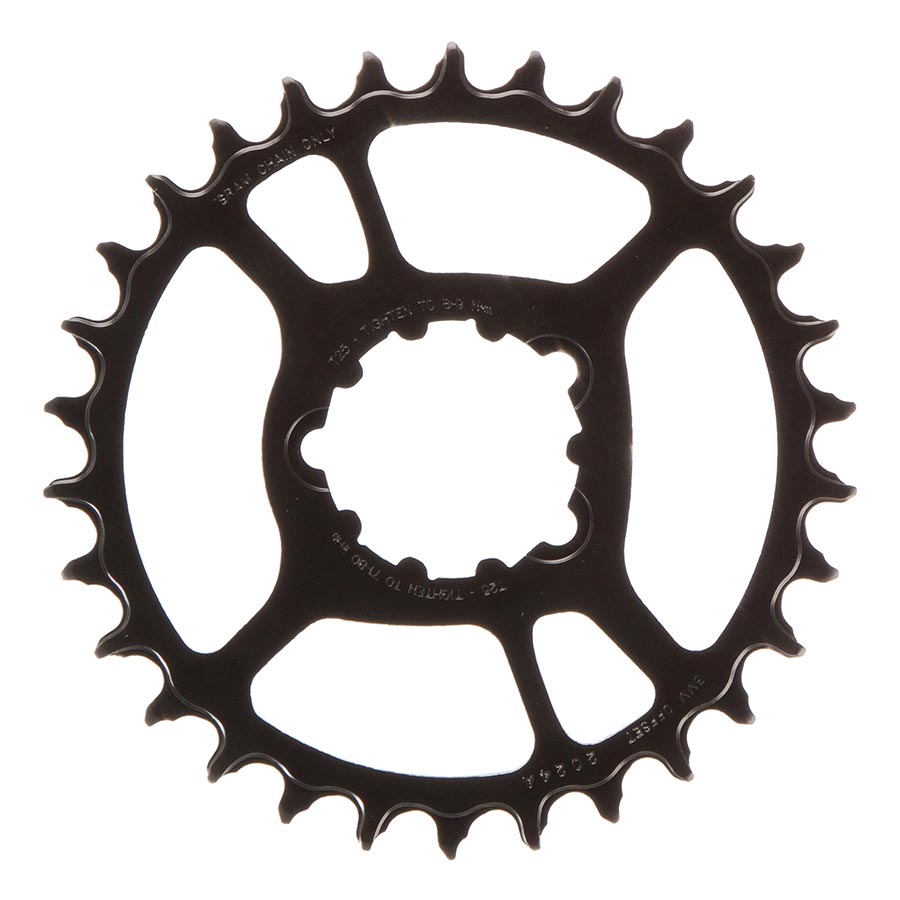 391081-04::0::391081-04::SRAM, X-SYNC 2 Acier 3mm, Plateau, Dents: 30, Vitesses: 11/12, BCD: Direct Mount, Mono-plateau, Acier, Noir