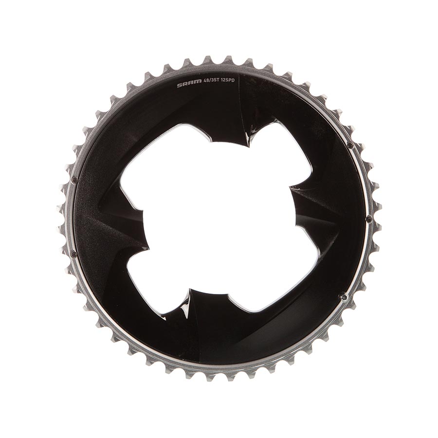 391088-04::0::391088-04::SRAM, Force AXS 2x, Plateau, Dents: 48, Vitesses: 12, BCD: 107, Boulons: 4, Extérieur, Aluminium, Gris