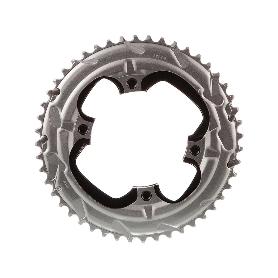 391088-04::1::391088-04::SRAM, Force AXS 2x, Plateau, Dents: 48, Vitesses: 12, BCD: 107, Boulons: 4, Extérieur, Aluminium, Gris