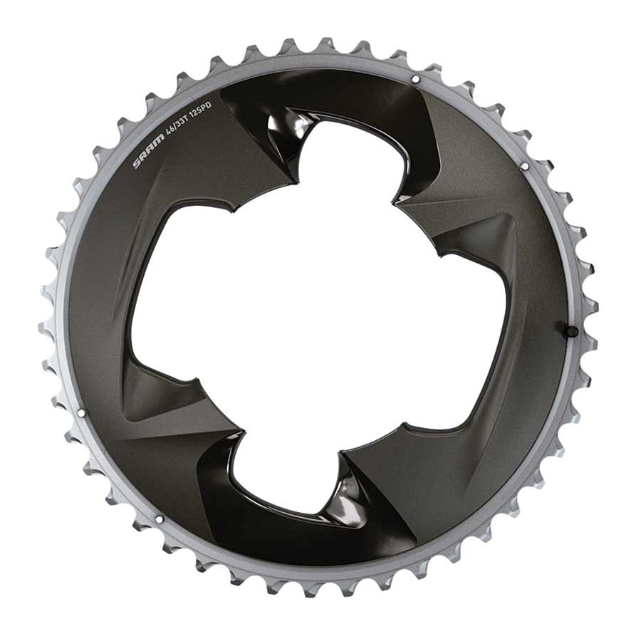 391088-05::0::391088-05::SRAM, Force AXS 2x, Plateau, Dents: 43, Vitesses: 12, BCD: 94, Boulons: 4, Extérieur, Aluminium, Noir