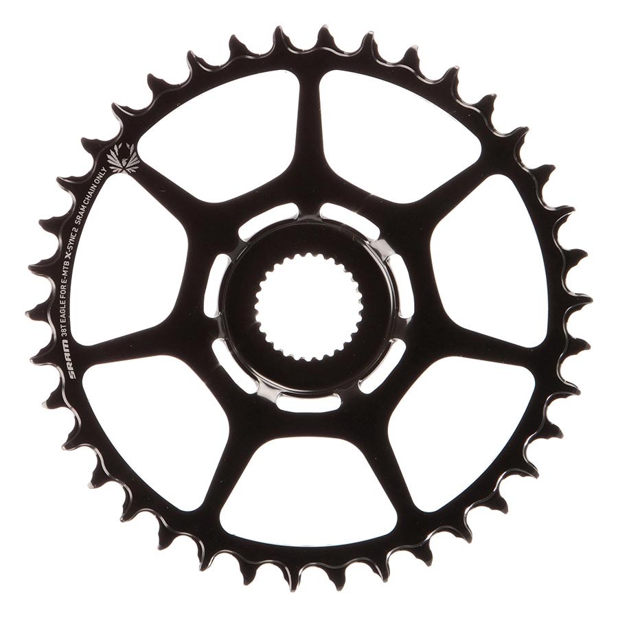 391090-05::0::391090-05::SRAM, X-SYNC 2 Bosch Non-Boost, Plateau, Dents: 38, Vitesses: 11/12, Mono-plateau, Acier, Noir