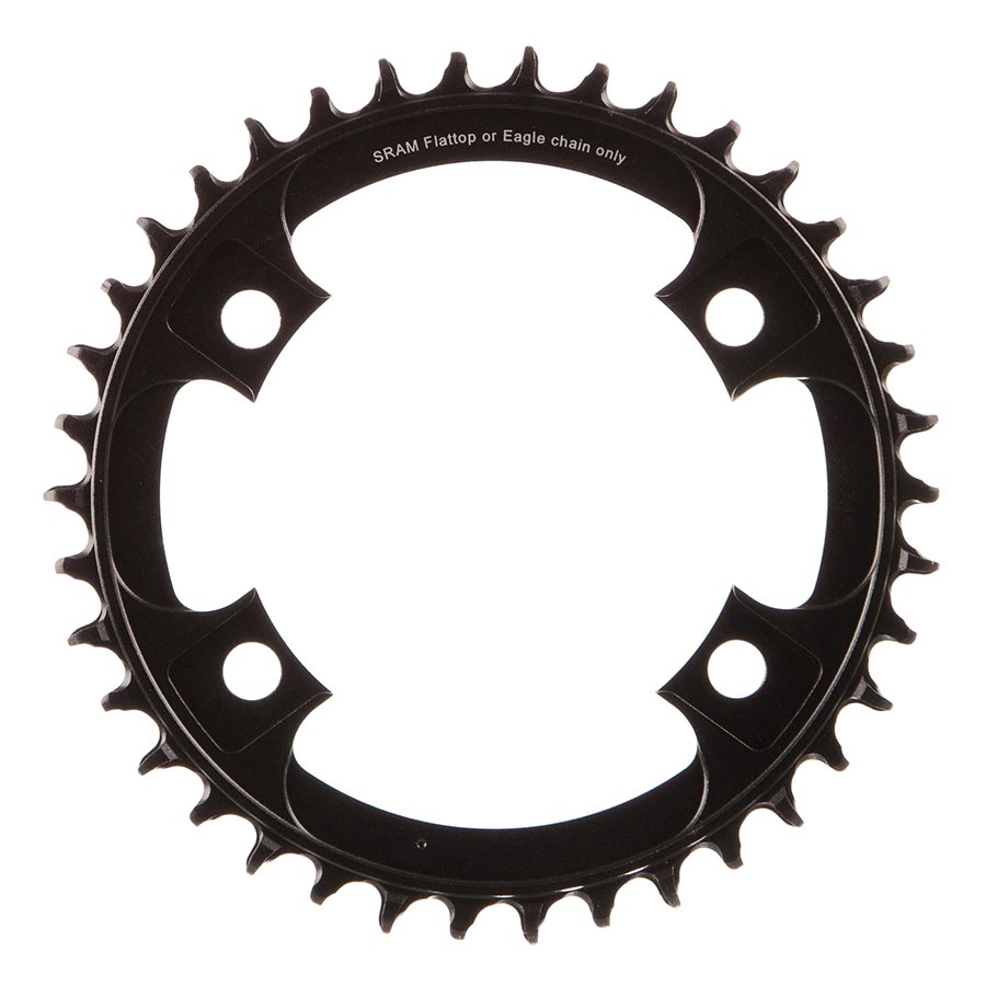 391091-06::1::391091-06::SRAM, X-SYNC 2 107mm, Plateau, Dents: 38, Vitesses: 12, BCD: 107, Boulons: 4, Mono-plateau, Aluminium, Noir