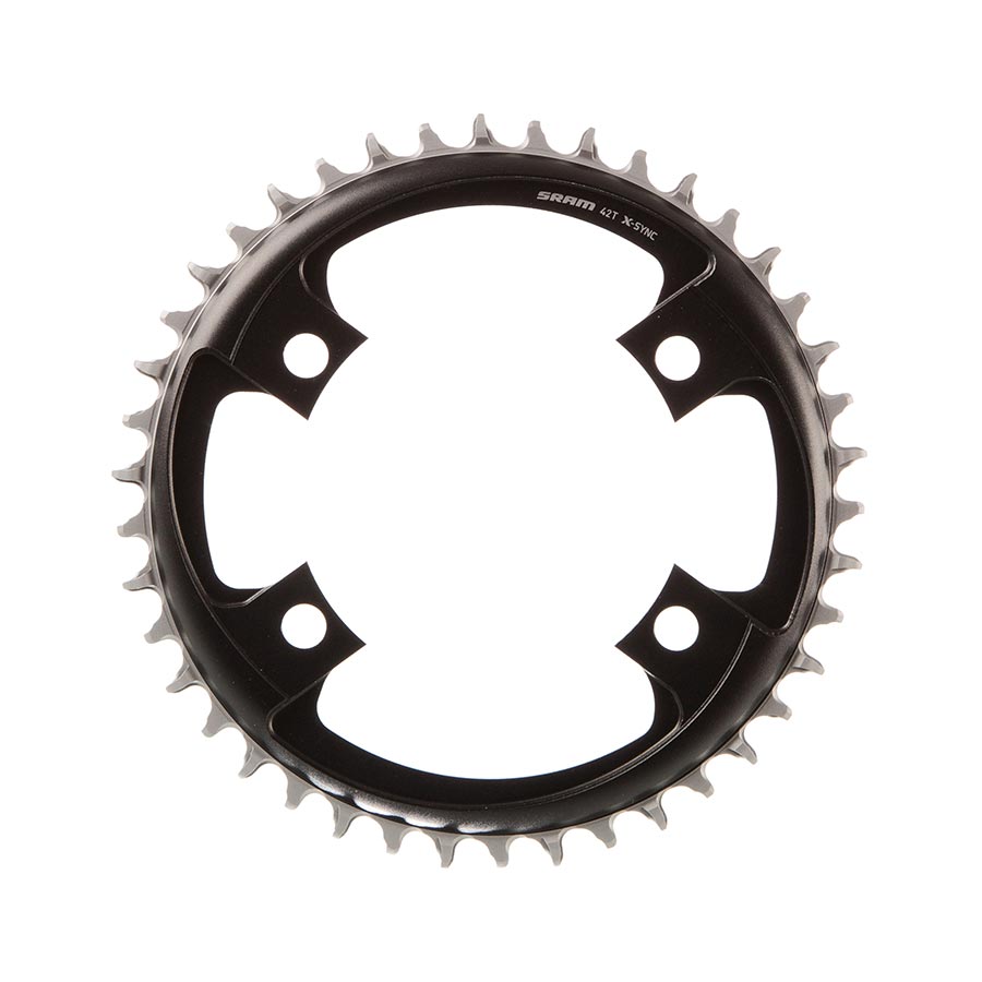 391091-08::0::391091-08::SRAM, X-SYNC 2 107mm, Plateau, Dents: 42, Vitesses: 12, BCD: 107, Boulons: 4, Mono-plateau, Aluminium, Noir