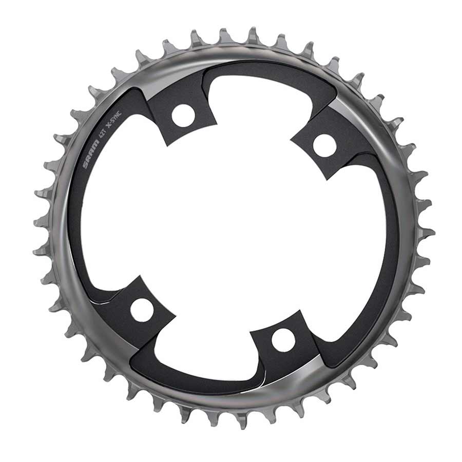 391091-10::0::391091-10::SRAM, X-SYNC 2 107mm, Plateau, Dents: 46, Vitesses: 12, BCD: 107, Boulons: 4, Mono-plateau, Aluminium, Noir