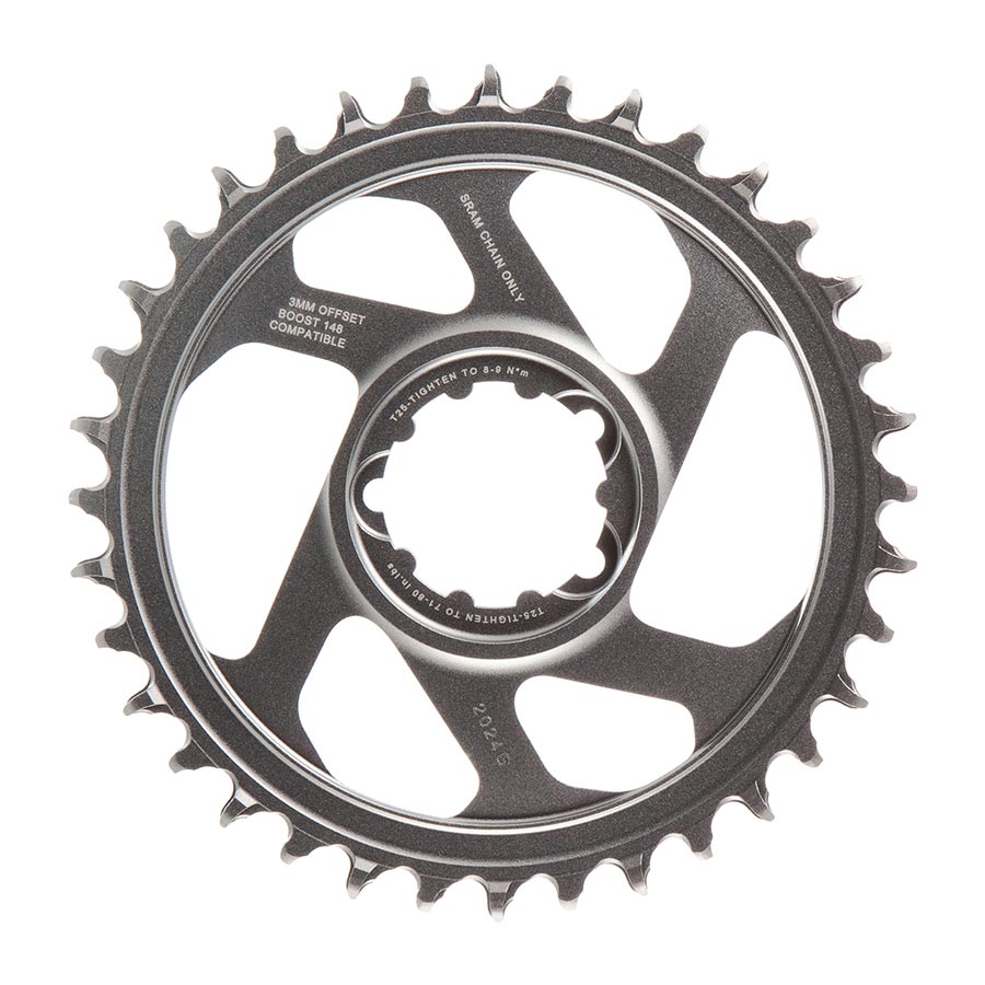 391093-08::1::391093-08::SRAM, X-SYNC 2 X01 Eagle Polar Grey, Plateau, Dents: 36, Vitesses: 12, BCD: Direct Mount, Mono-plateau, Alliage, Gris, Offset 3mm