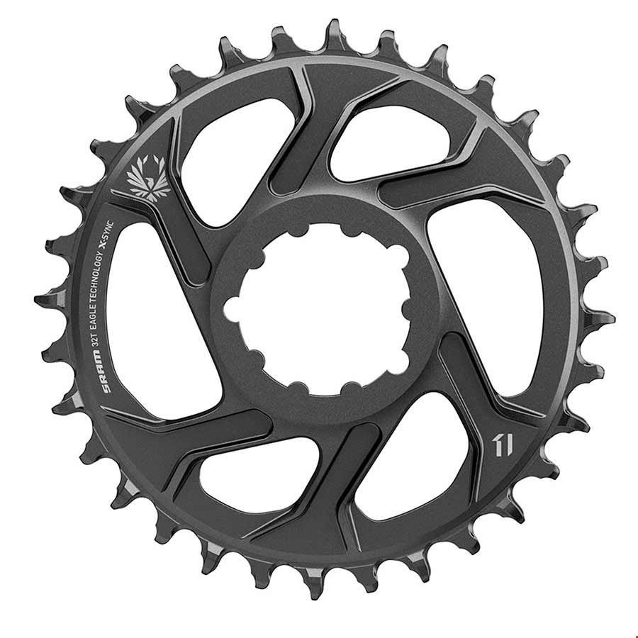 391094-06::0::391094-06::SRAM, X-SYNC 2 SL XX1 Eagle Lunar Grey 3mm, Plateau, Dents: 32, Vitesses: 12, BCD: Direct Mount, Mono-plateau, Alliage, Gris