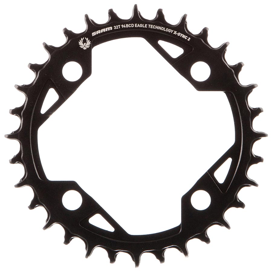 391102-02::0::391102-02::SRAM, X-SYNC 2 94mm Light E-MTB, Plateau, Dents: 32, Vitesses: 11/12, BCD: 94, Boulons: 4, Aluminium, Noir