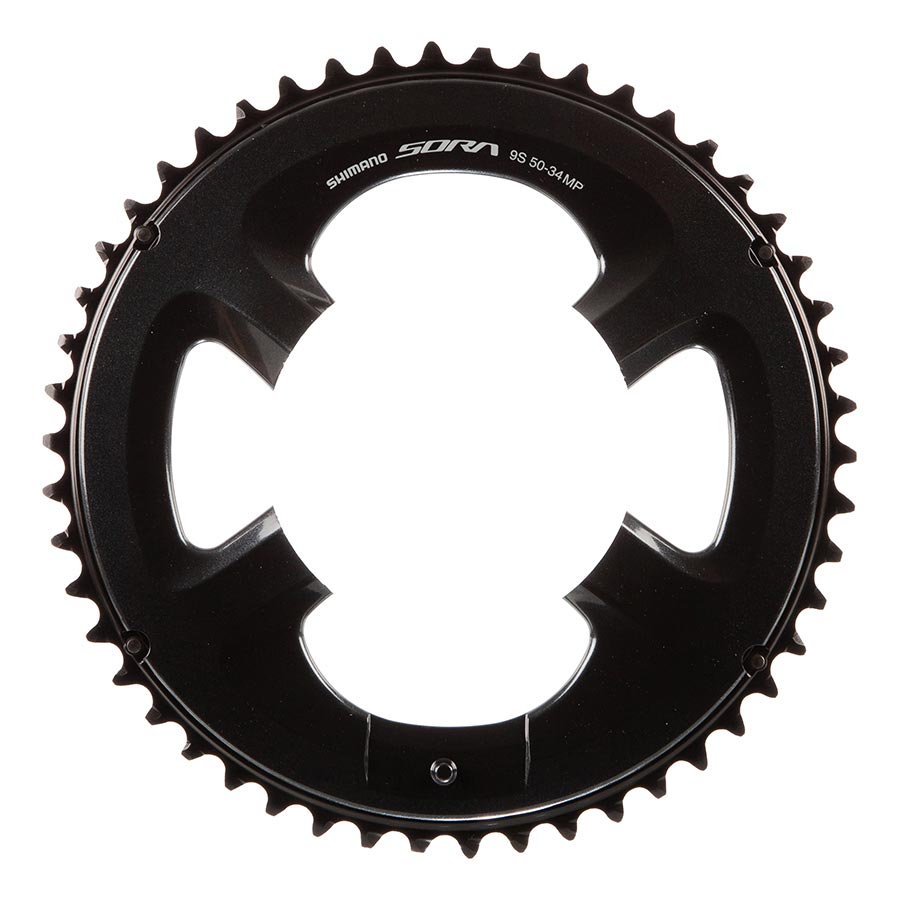 391105-02::0::391105-02::Shimano, Sora FC-R3000, Plateau, Dents: 50, Vitesses: 9, BCD: 110, Boulons: 4, Extérieur, Noir