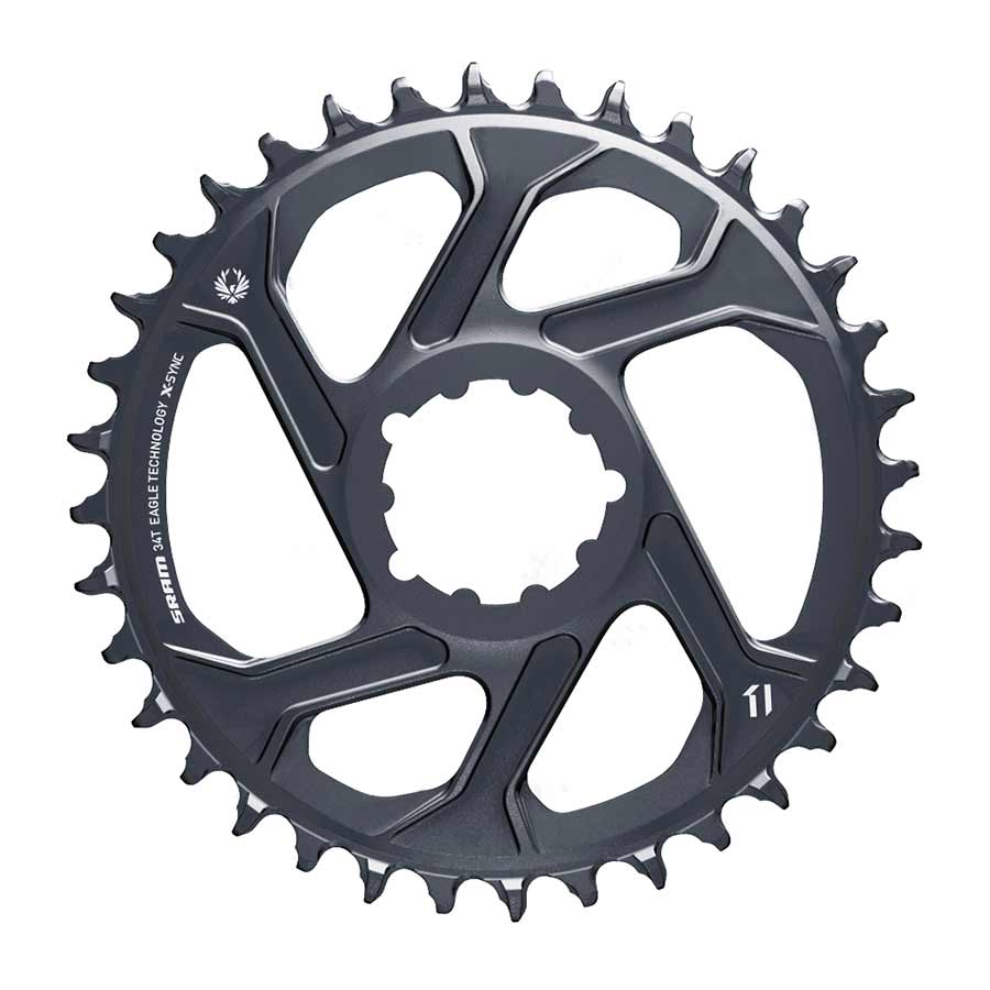 391124-04::0::391124-04::SRAM, GX Eagle C1, Plateau, Dents: 34, Vitesses: 11/12, BCD: Direct Mount, Aluminium, Gris, 6mm