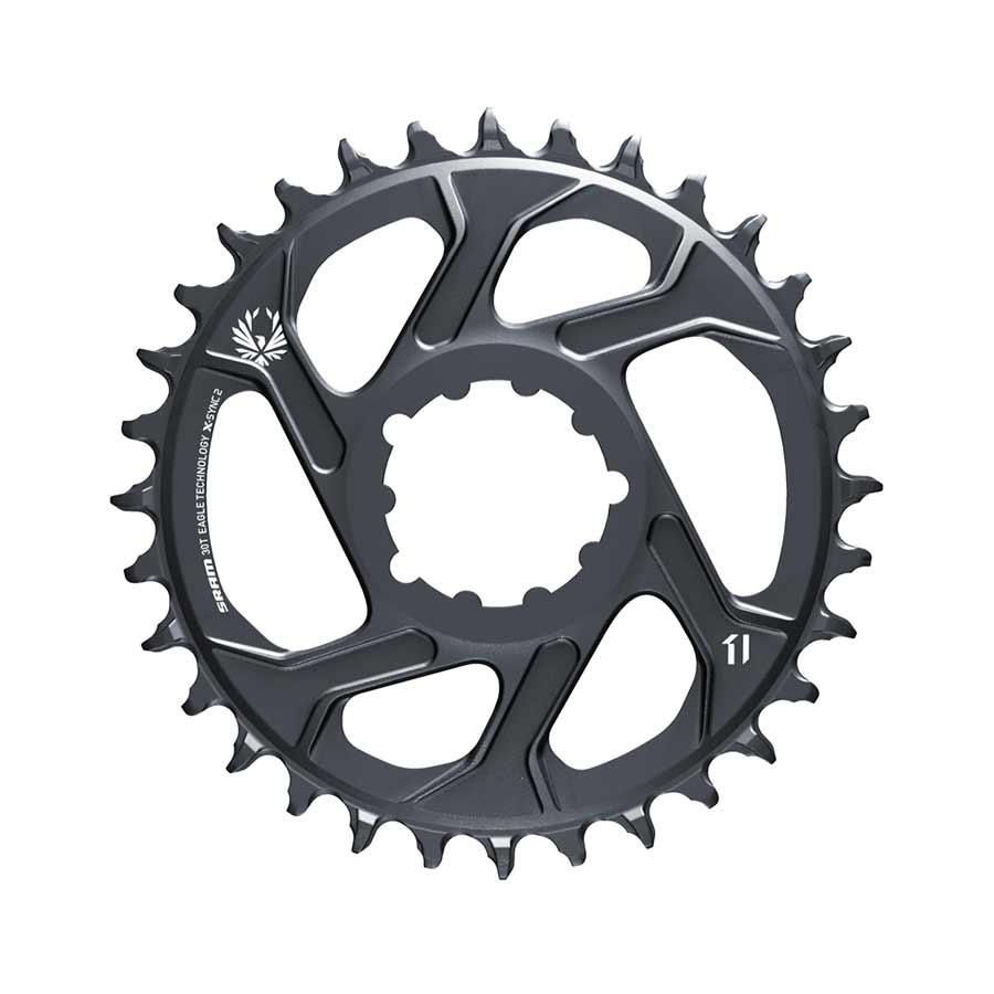 391124-05::0::391124-05::SRAM, GX Eagle C1, Plateau, Dents: 30, Vitesses: 11/12, BCD: Direct Mount, Aluminium, Gris, 3mm