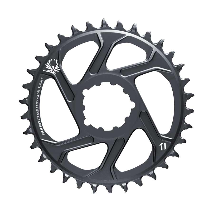 391124-06::0::391124-06::SRAM, GX Eagle C1, Plateau, Dents: 32, Vitesses: 11/12, BCD: Direct Mount, Aluminium, Gris, 3mm