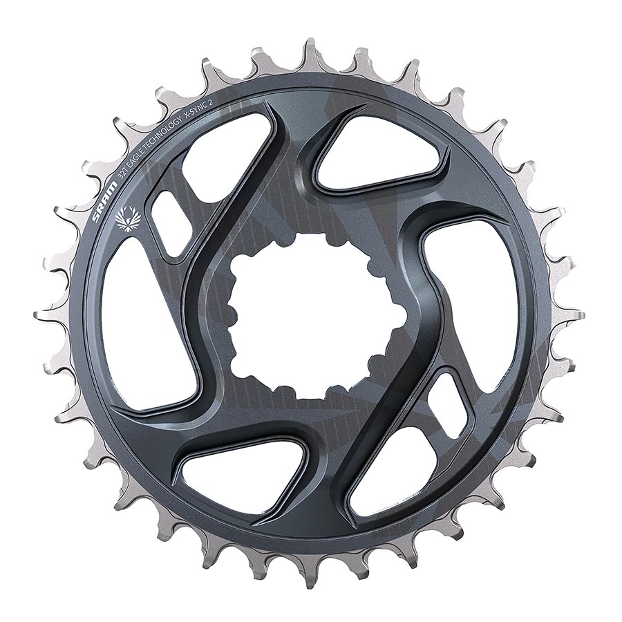 391124-07::0::391124-07::SRAM, GX Eagle C1, Plateau, Dents: 34, Vitesses: 11/12, BCD: Direct Mount, Aluminium, Gris, 3mm