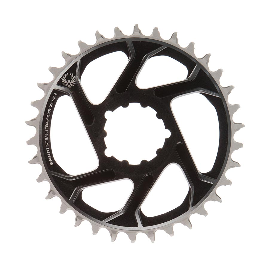 391125-04::0::391125-04::SRAM, Eagle, Plateau, Dents: 34, Vitesses: 11/12, BCD: Direct Mount, Aluminium, Gris, 6mm