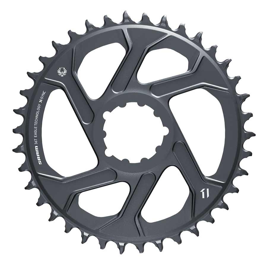 391125-05::0::391125-05::SRAM, Eagle, Plateau, Dents: 36, Vitesses: 11/12, BCD: Direct Mount, Aluminium, Gris, 6mm