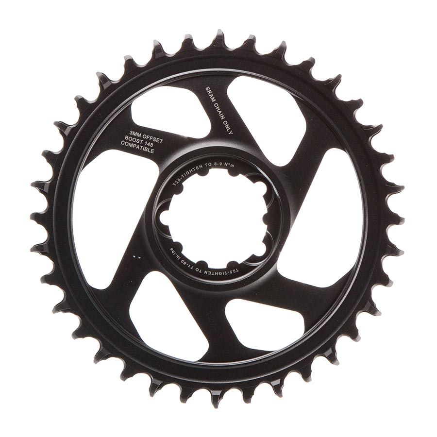 391125-09::1::391125-09::SRAM, Eagle, Plateau, Dents: 36, Vitesses: 11/12, BCD: Direct Mount, Aluminium, Gris, 3mm