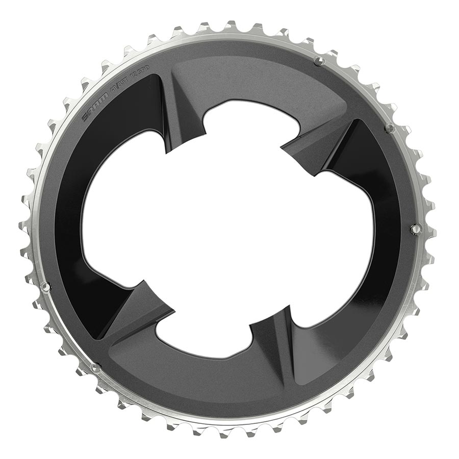391137-01::0::391137-01::SRAM, Rival D1 2x 107mm, Plateau, Dents: 48, Vitesses: 12, BCD: 107mm, Boulons: 4, Aluminium, Noir